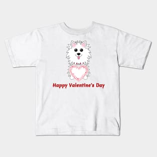 Happy Valentines Day with Dog Kids T-Shirt